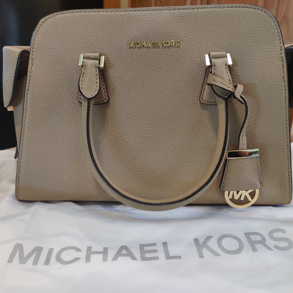 Michael Kors Tan Satchel Structured Design